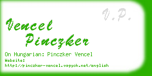 vencel pinczker business card